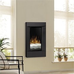 Dimplex Black Wall Mount Fireplace with Rectangular Trim