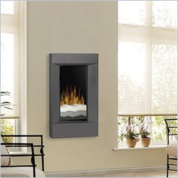Dimplex Electraflame Wall Mount Electric Fireplace with Rectangular Trim in Gunmetal