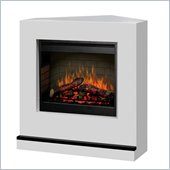 Dimplex Contemporary Covertable Corner Electric Fireplace in White