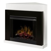 Dimplex Ebony Covertable Corner Electric Fireplace Black/White