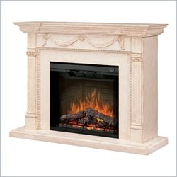 Dimplex Encore Draped Electric Fireplace Heater in Alabaster
