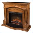 Dimplex Hampton Electric Fireplace in Oak with Black Granite-Like Accents