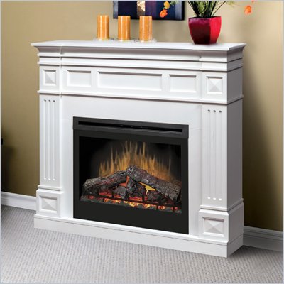 Dimplex Traditional 33" Electric Log Fireplace in White