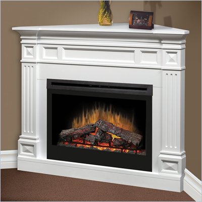 Dimplex Traditional Corner 33" Electric Log Fireplace in White