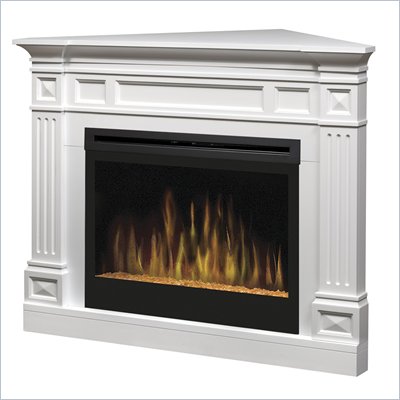 Dimplex Traditional Corner 33" Electric Ember Fireplace in White