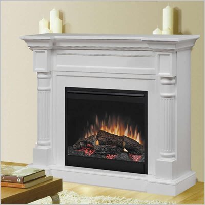 Dimplex Winston Mantel Electric Fireplace in White