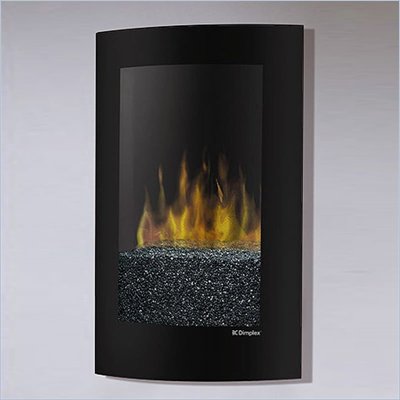Dimplex Electraflame Curved Recessed Wall Mount Electric Fireplace in Black Finish