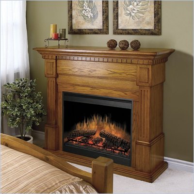 Dimplex Essex Electric Fireplace in Warm Oak