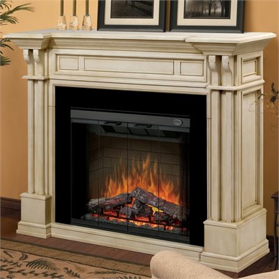 Dimplex Kendal Electric Fireplace Parchment Mantel