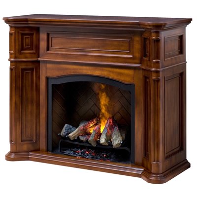 Dimplex Thompson Optymist Electric Fireplace in Burnished Walnut