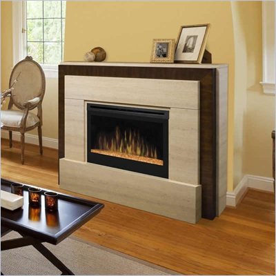 Dimplex Gibraltar Mantel Electric Fireplace in Tavertine