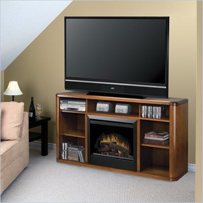 Dimplex Symphony Media Logan Electric Fireplace TV Stand in Burnished Walnut