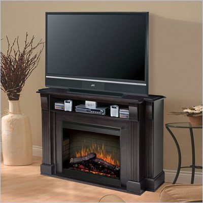 Dimplex Symphony Media Langley TV Stand with Electric Fireplace in Espresso