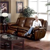 Catnapper Sonoma Dual Reclining Leather Sofa in Sable
