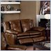 Catnapper Sonoma Reclining Leather Loveseat in Sable