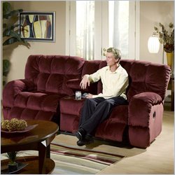 Catnapper Softie Console Sofa with Cupholders