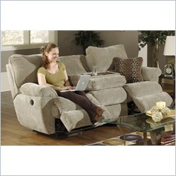 Catnapper Madison Reclining Sofa with Drop Table in Sable and Earth