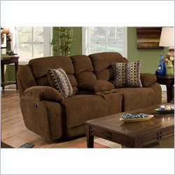 Catnapper Bradshaw Reclining Console Sofa in Espresso and Seaweed Best Price