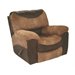 Catnapper Portman Chaise Rocker Recliner Chair in Saddle and Chocolate