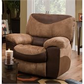 Catnapper Portman Chaise Rocker Recliner Chair in Saddle and Chocolate