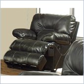 Catnapper Cortez Chaise Glider Recliner Chair in Dark Brown Bonded Leather