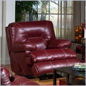 Catnapper Cortez Chaise Glider Recliner Chair in Red Bonded Leather