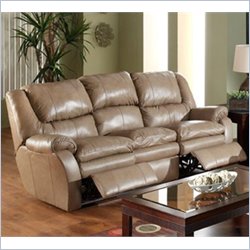Catnapper Allegro Reclining Console Loveseat in Mushroom