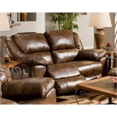 Catnapper Transformer Rocking Reclining Loveseat in Toast