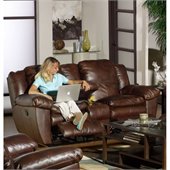 Catnapper Sonoma Reclining Console Loveseat in Sable
