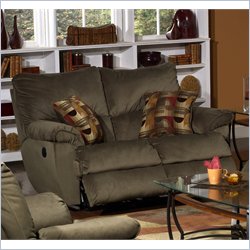 Catnapper Prism Power Reclining Loveseat in Mocha and Autumn