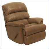 Catnapper Bentley Leather Touch Chaise Rocker Recliner Chair in Mushroom