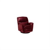 Catnapper Cosmo Bonded Leather Swivel Glider Recliner Chair in Red