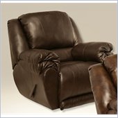 Catnapper Commodore Bonded Leather Chaise Rocker Recliner in Brown
