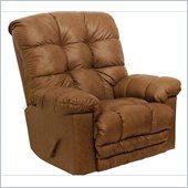 Catnapper Cloud Ten Leather Touch Chaise Rocker Recliner in Mushroom