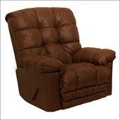 Catnapper Cloud Ten Leather Touch Chaise Rocker Recliner Chair in Sable