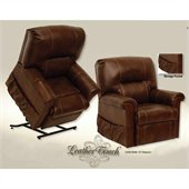 Catnapper Vintage Leather Touch Power Lift Recliner Chair in Tobacco