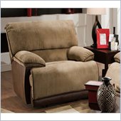 Catnapper Clayton Chaise Glider Recliner in Camel and Chocolate