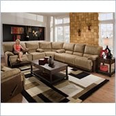 Catnapper Clayton 3 Piece Sectional Sofa in Camel and Chocolate