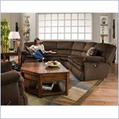 Catnapper Falcon 2 Piece Reclining Sectional in Chocolate and Espresso