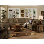 Catnapper Harbor 3 Piece Sectional Sofa in Tobacco and Merlot