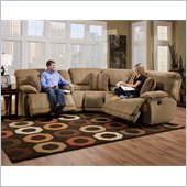 Catnapper Grandover 5 Piece Sectional Sofa in Sandstone and Ginger
