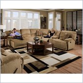 Catnapper Grandover 6 Piece Sectional Sofa in Sandstone and Ginger