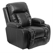 Catnapper Top Gun Bonded Leather-Power Chaise Recliner Chair in Black