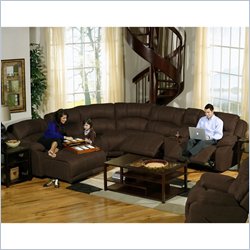Catnapper Compass 6 Piece Sectional Sofa with LSF Chaise in Espresso