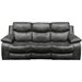 Catnapper Catalina Leather Reclining Sofa in Steel