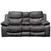 Catnapper Catalina Leather Reclining Console Loveseat in Steel