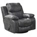 Catnapper Catalina Leather Glider Recliner in Steel