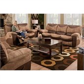 Catnapper Portman Reclining 3 Piece Sofa Set in Saddle and Chocolate
