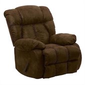Catnapper Laredo Oversized Chaise Rocker Recliner Chair in Tobacco