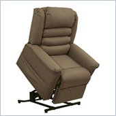 Catnapper Invincible Oversized Chair Chaise Vinyl Recliner in Cocoa